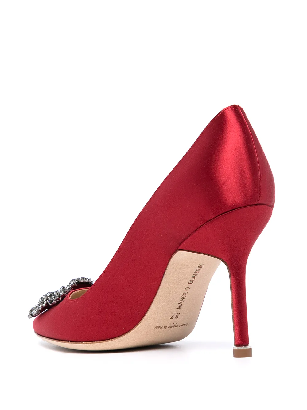 Туфли Hangisi 70 с кристаллами Manolo Blahnik, красный — фото 3
