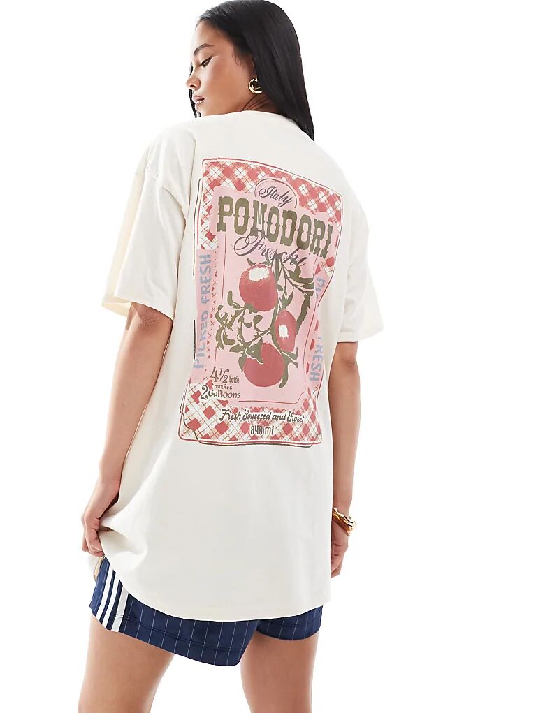 

Футболка Miss Selfridge oversize с изображением томата