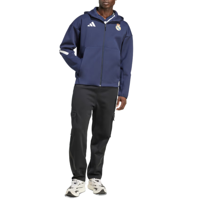 Adidas With AdiClub Real Madrid Adidas Z.N.E. Anthem Jacket, Marine Blue — фото 4