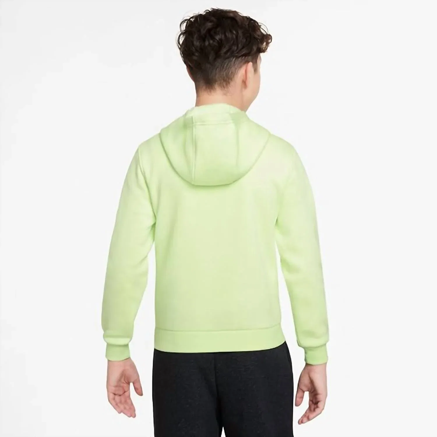 Nike Толстовка с капюшоном Sportswear Club из флиса, цвет лаймово-белый — фото 2