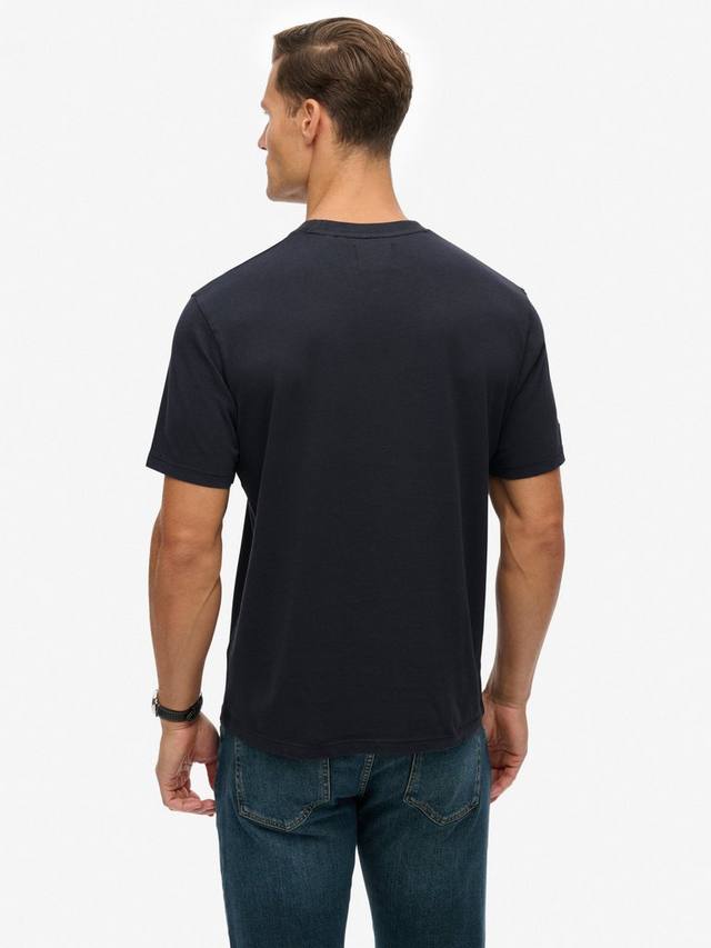 Хлопковая футболка свободного кроя с коротким рукавом Superdry, Washed Black — фото 2