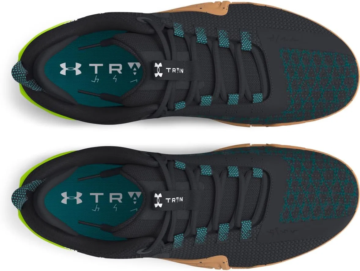 Мужские спортивные кроссовки Under Armor TriBase Reign 6 Black-Circuit Teal-White Under Armour, черный — фото 4