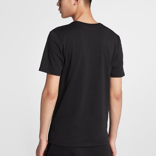 Футболка jordan letter printed casual short sleeve t-shirt 'black red' Nike, черный — фото 2