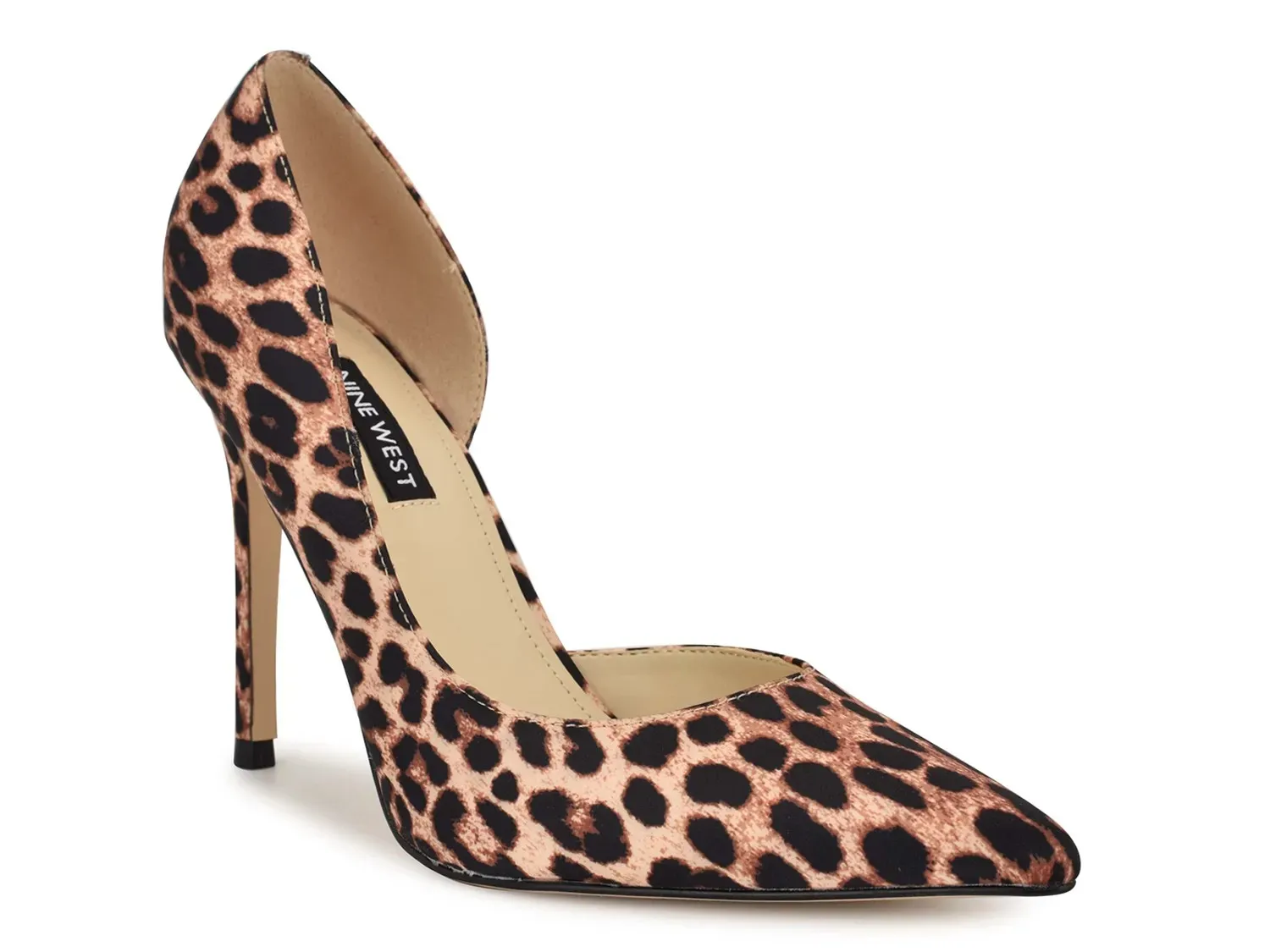 Туфли-лодочки Nine West Folowe, бежево-черные, с анималистичным принтом