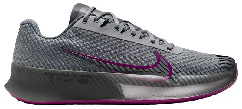 

Мужские кроссовки для тенниса на кортах с твердым покрытием Nike Zoom Vapor 11, серый/черный