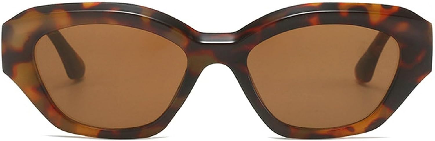 

Солнцезащитные очки «кошачий глаз» для женщин, солнцезащитные очки с волнистыми дужками, защита от УФ-излучения, модные солнцезащитные очки для мужчин, квадратные солнцезащитные очки для активного отдыха mincl, Leopard