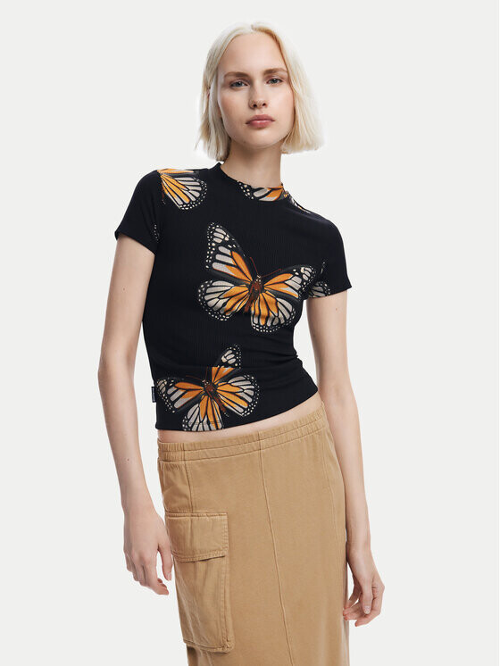 

Футболка узкого кроя Desigual, черный