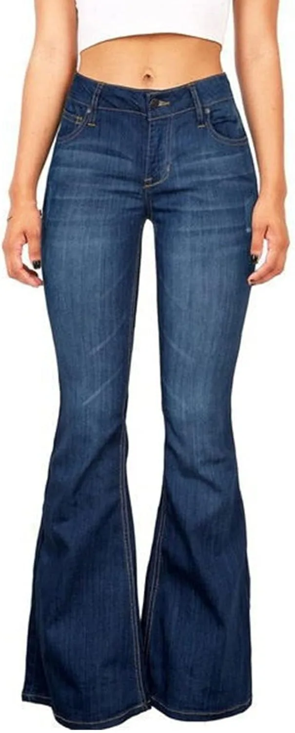 

Женские джинсы Casual Mid-Rise Stretch Slim Fit Wide Leg QOAAIE