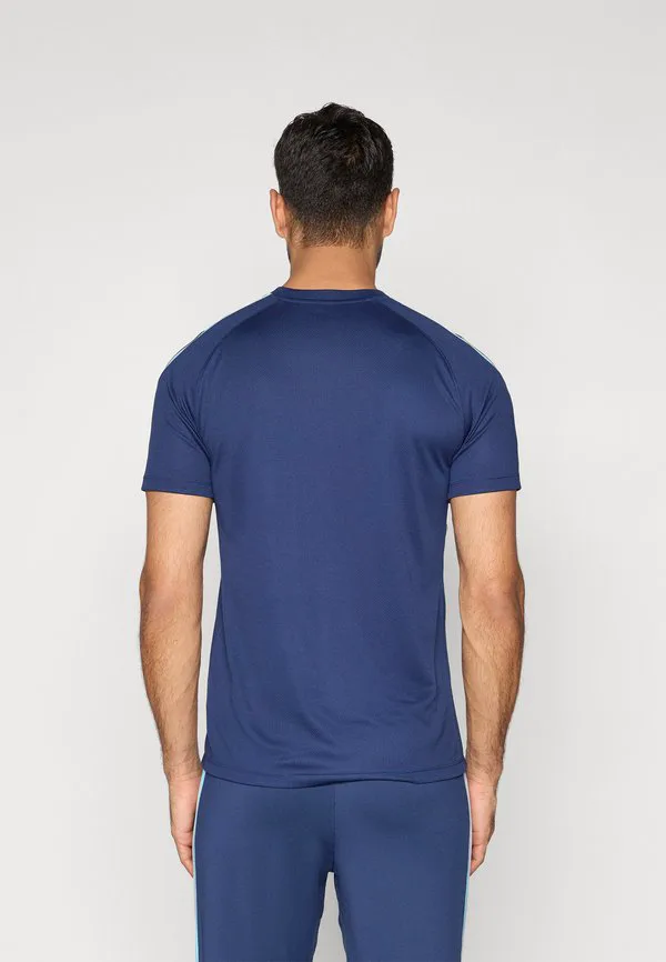 Лучшая спортивная футболка Nike Performance, Midnight Navy/Vivid Sky — фото 3