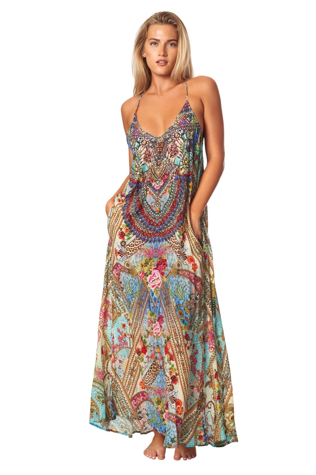 

Платье макси с Т-образной спинкой La Moda Clothing, цвет multi