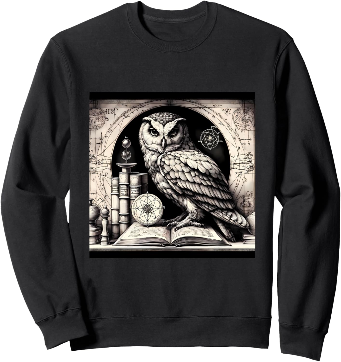 

Толстовка древнегреческая сова, яркая птица, гик, бохо, природа Owl Gifts And Shirts, черный