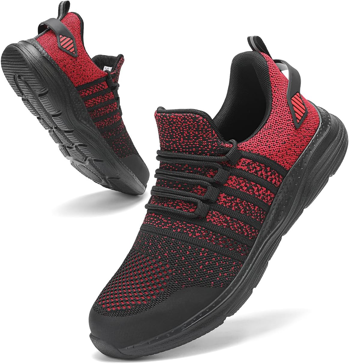 

Мужская обувь с стальным носком, защита от проколов, удобные кроссовки, легкие, дышащие, противоскользящие строительные туфли Suvysoo, красный