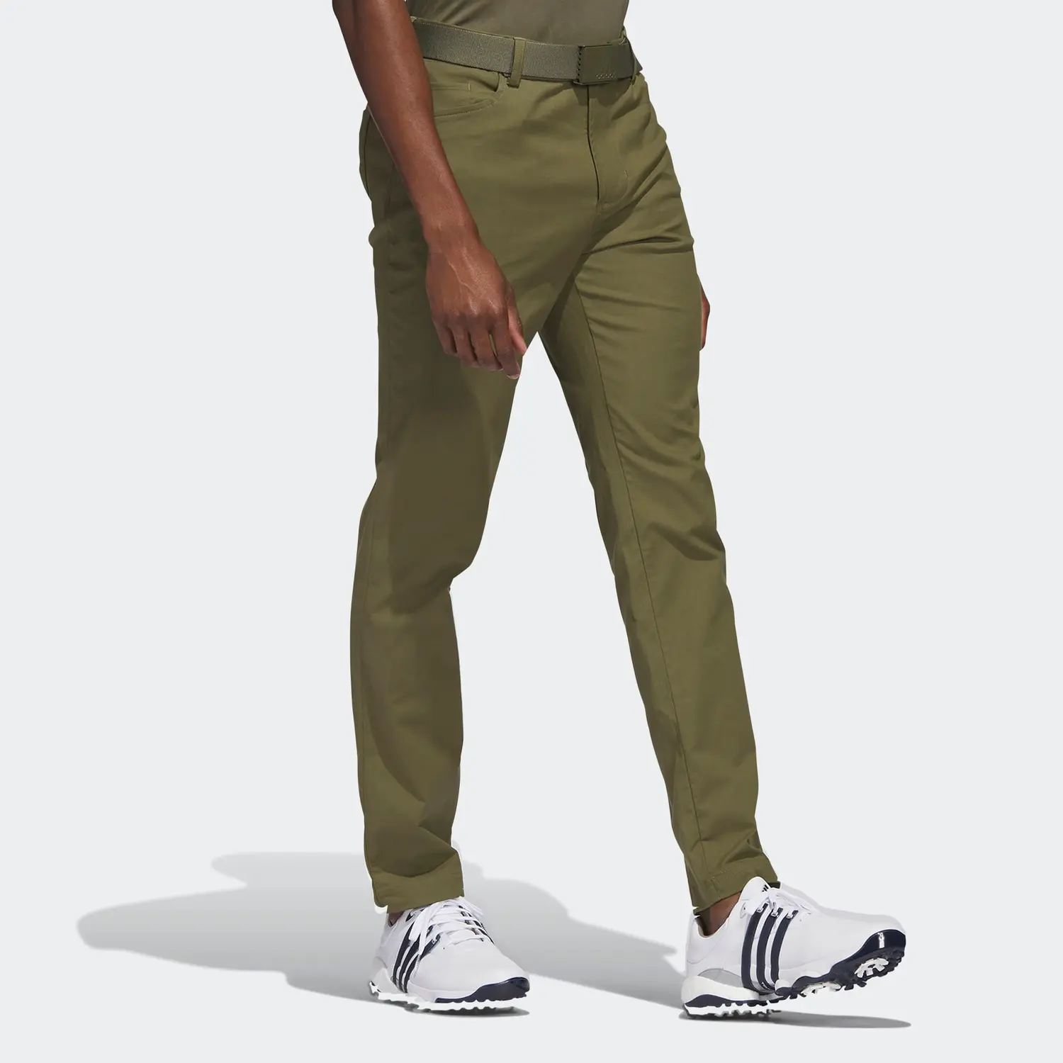 Трикотажные спортивные штаны мужские Olive Strata Adidas, оливковый — фото 4