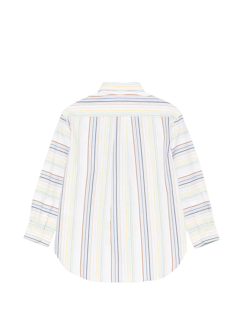 Полосатая вышитая рубашка Etro Kids, белый — фото 2