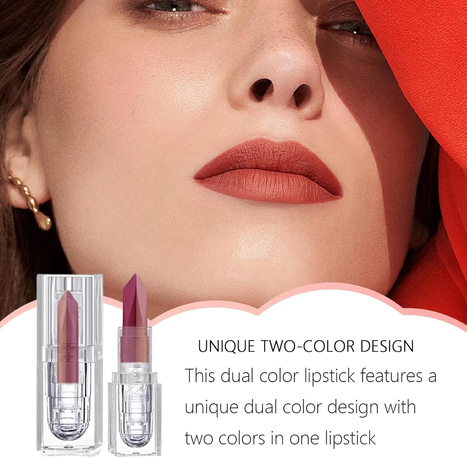 Матовая помада Long Lasting Lipstick Generic двойного цвета 3.8 г — фото 4