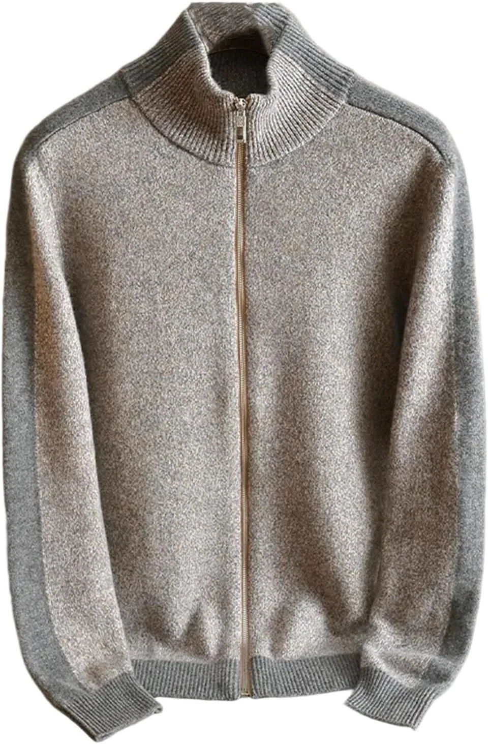 

Мужской кардиган из кашемира с воротником стойкой, длинными рукавами, утепленный для осени и зимы