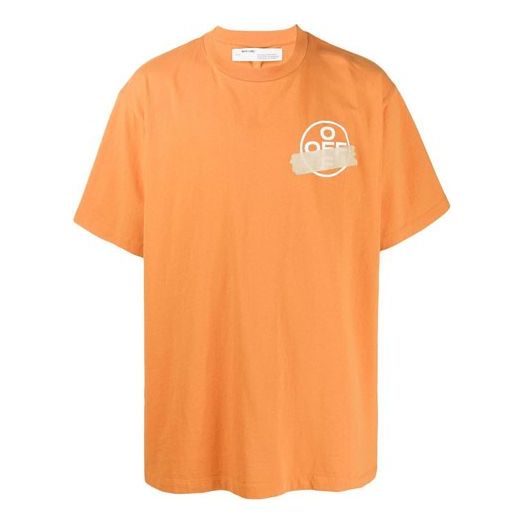 

Футболка Men's Off-White Bronzing Arrow Rubber Strap Patch Short Sleeve T-Shirt