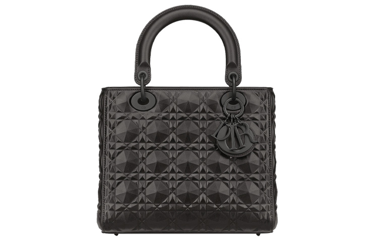 

Сумка Lady Dior из кожи коровы, среднего размера, черная, женская