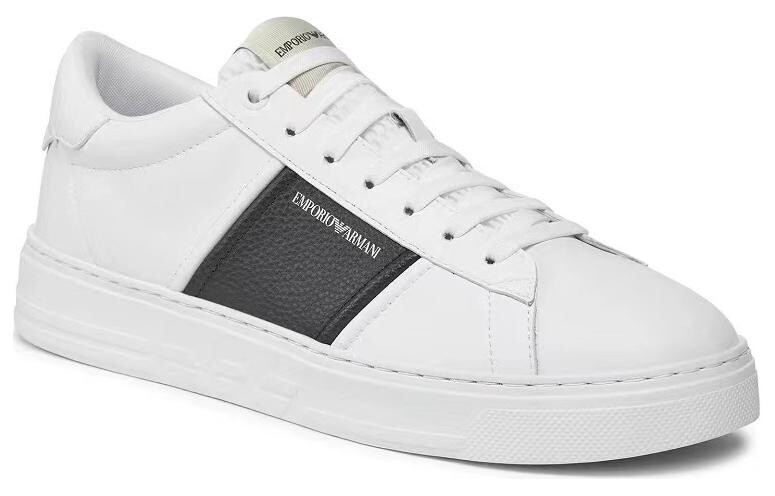 Кроссовки EMPORIO ARMANI Mesh-panelled Logo-print Sneakers, белый — фото 3