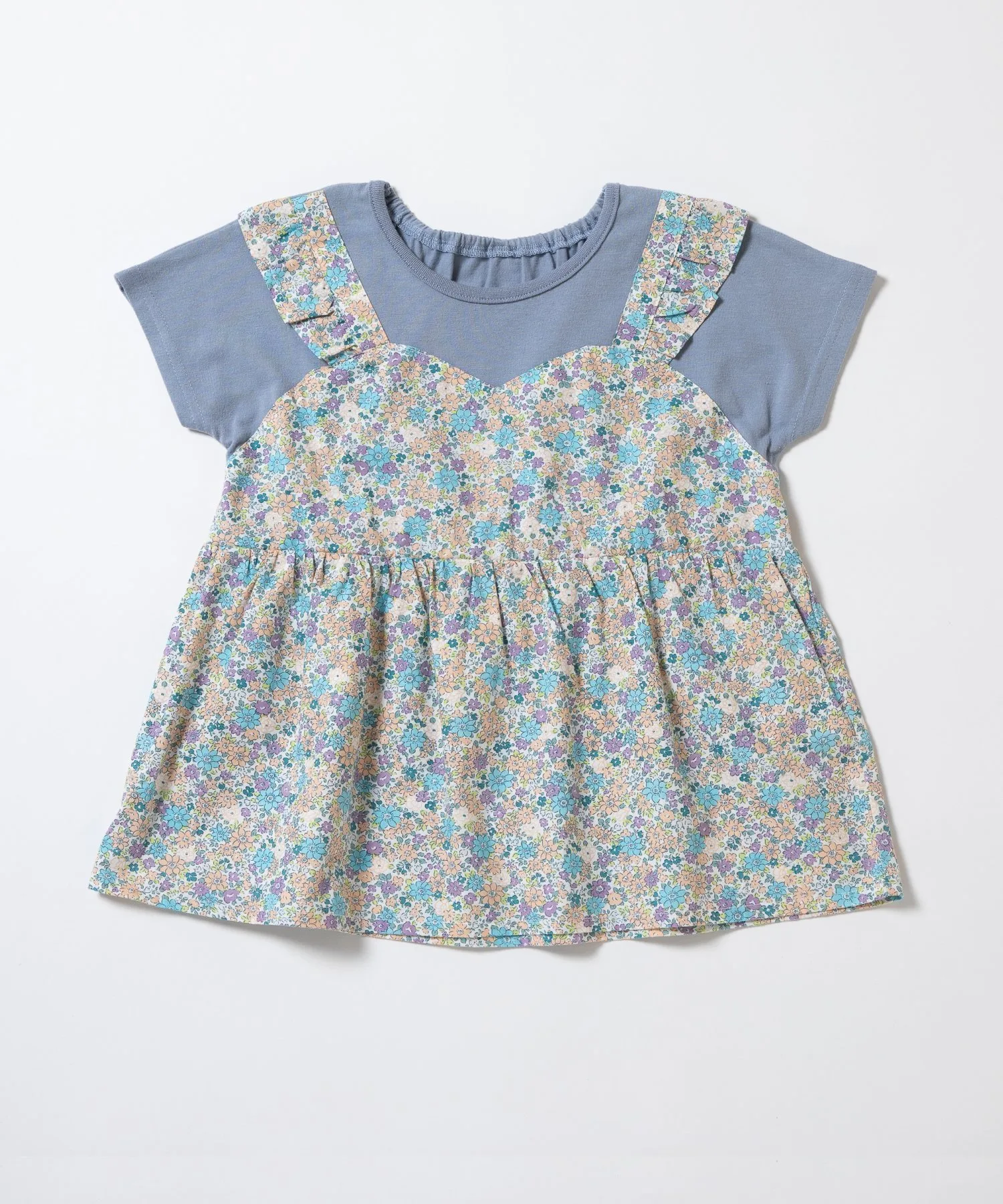 Футболка для стыковки Ever Closet, Matte Blue Flower — фото 4