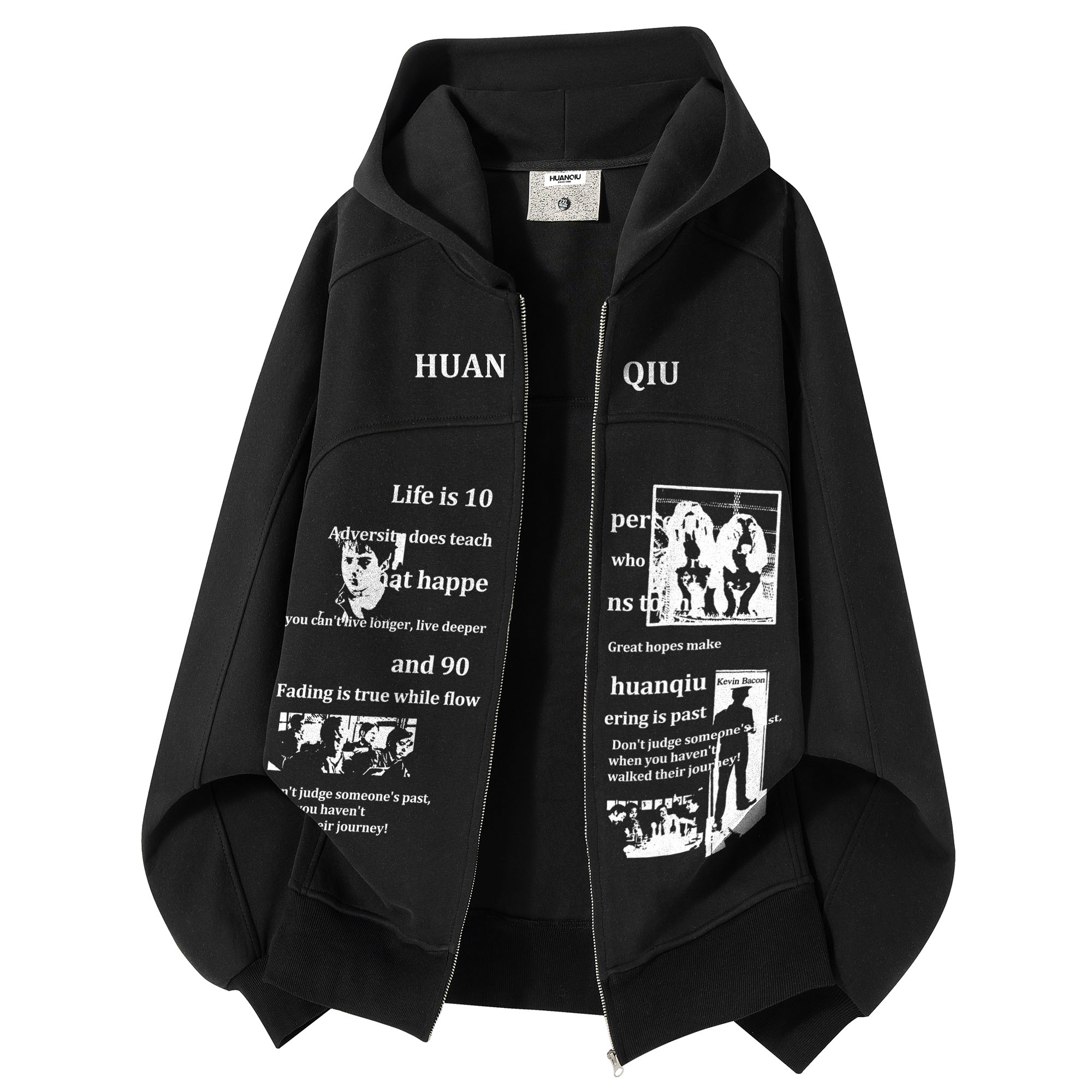 

Толстовка Unisex Hooded Moderate Cardigan HUANQIU, черный