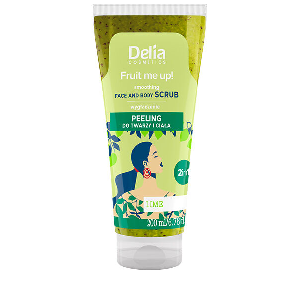 

Разглаживающий скраб для лица и тела лайм, 200 мл Delia Fruit me up!