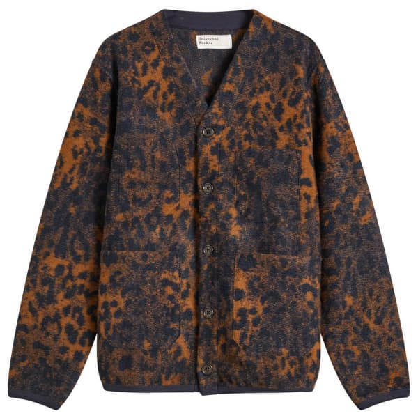 

Ночной леопардовый кардиган Universal Works, dark navy & brown