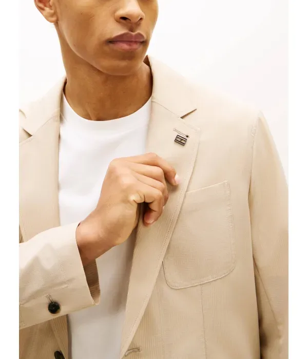 Элегантный жакет regular fit Tommy Hilfiger, бежевый — фото 4