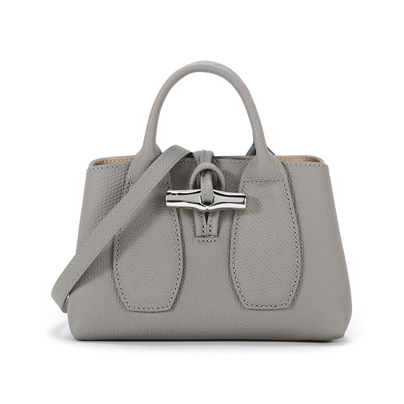 

Сумка через плечо мини женская из кожи розо коровы Streptopelia серый LONGCHAMP