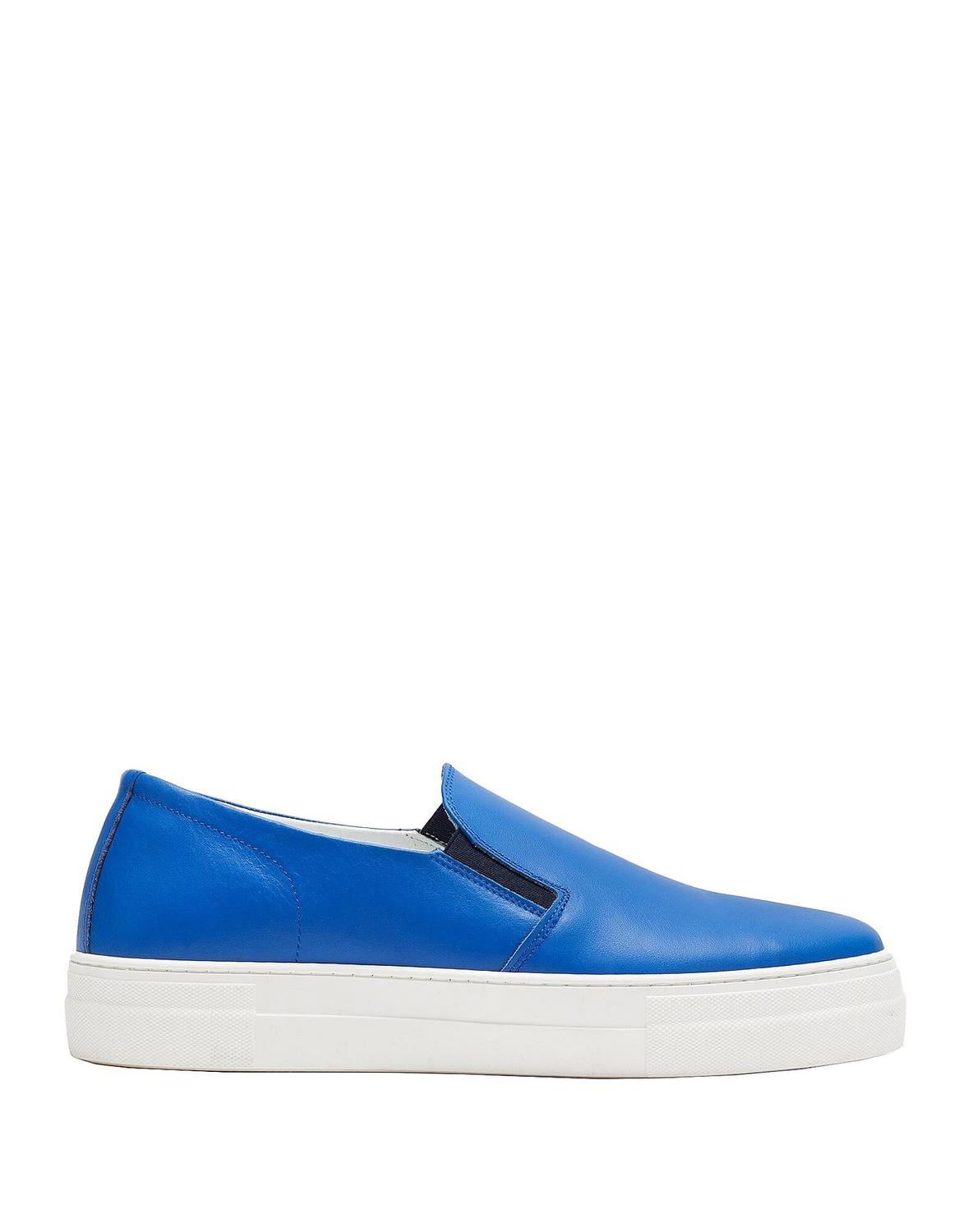 

Кроссовки Leather Low-Top Flatform Slip-On Sneakers 8 By Yoox, синий