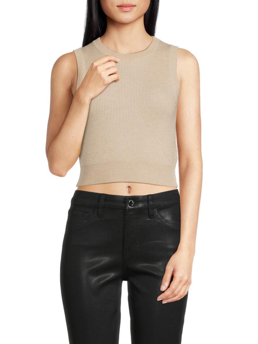 

Укороченный свитер из кашемира в рубчик Brunello Cucinelli, цвет Light Brown
