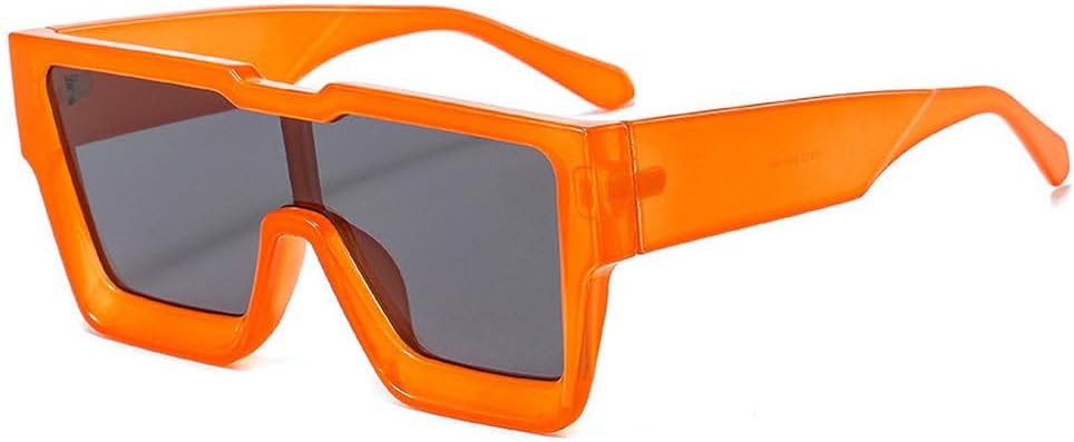 

Модные солнцезащитные очки большого размера для женщин и мужчин в стиле ретро для занятий спортом на открытом воздухе, защита от ультрафиолета UV400, оранжево-зеленые TKKTLLT, Orange Gray