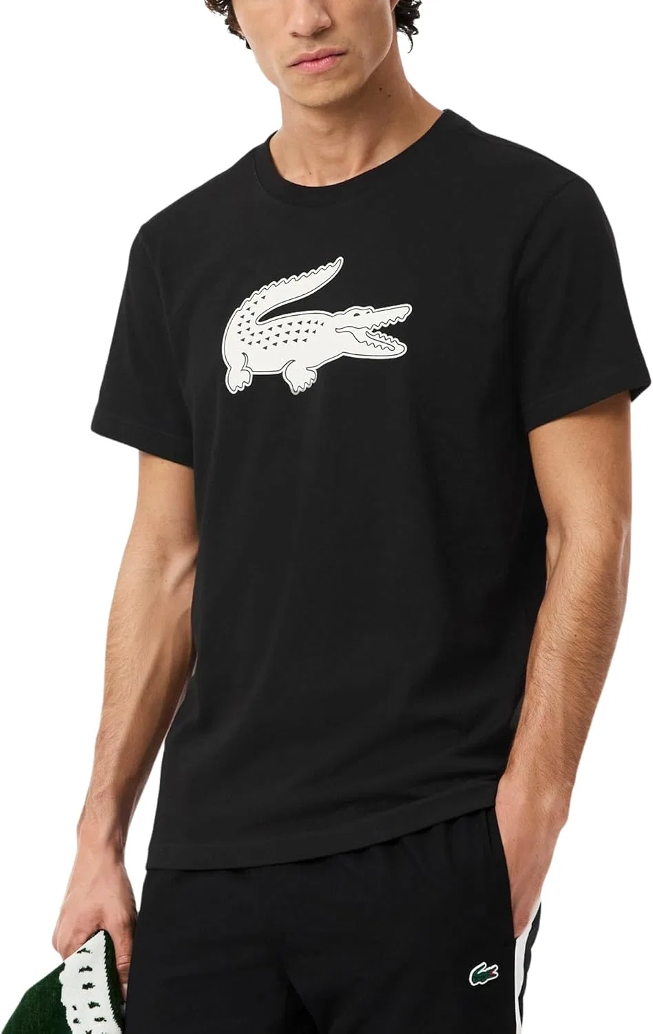 Футболка с длинным рукавом Lacoste Ultra Dry, черный/белый