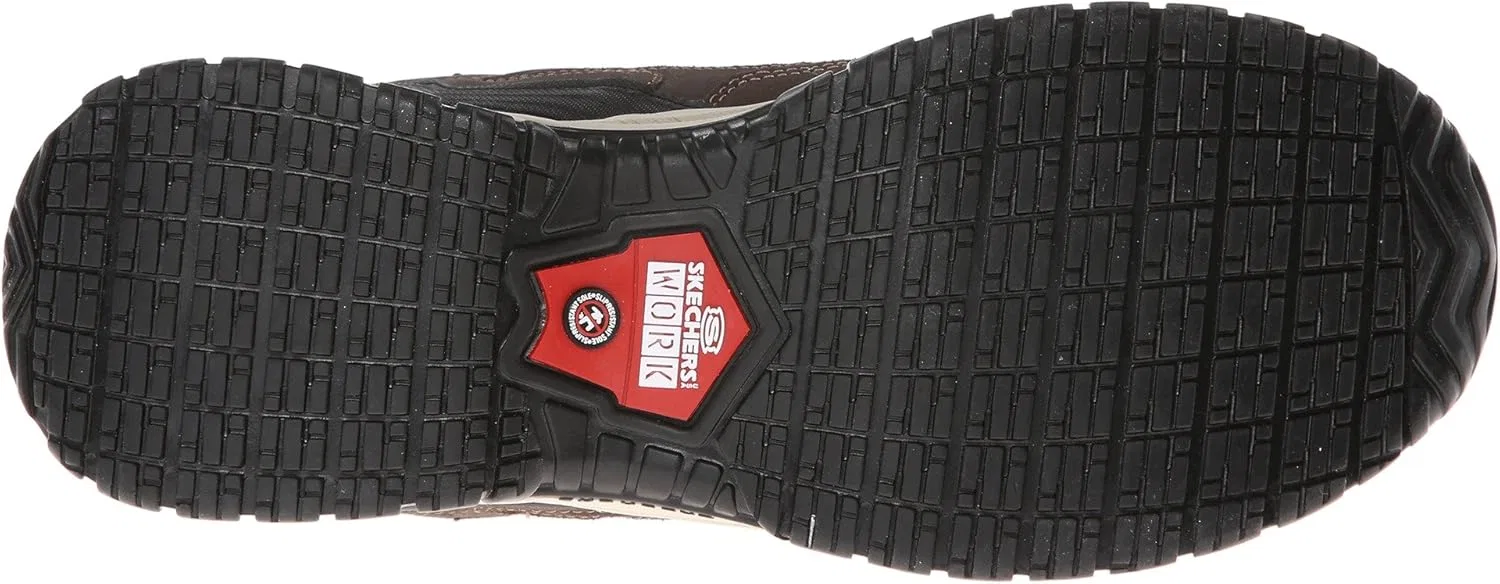 Мужские рабочие кроссовки Skechers Soft Stride Grinnel, 2-Black Leather Black Mesh — фото 4