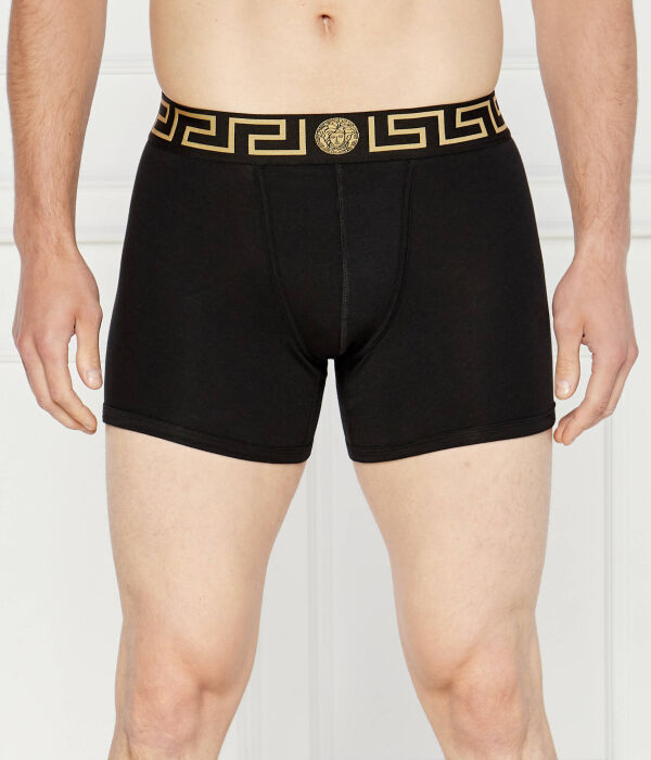 

Боксеры Versace с логотипом, черный / золотой