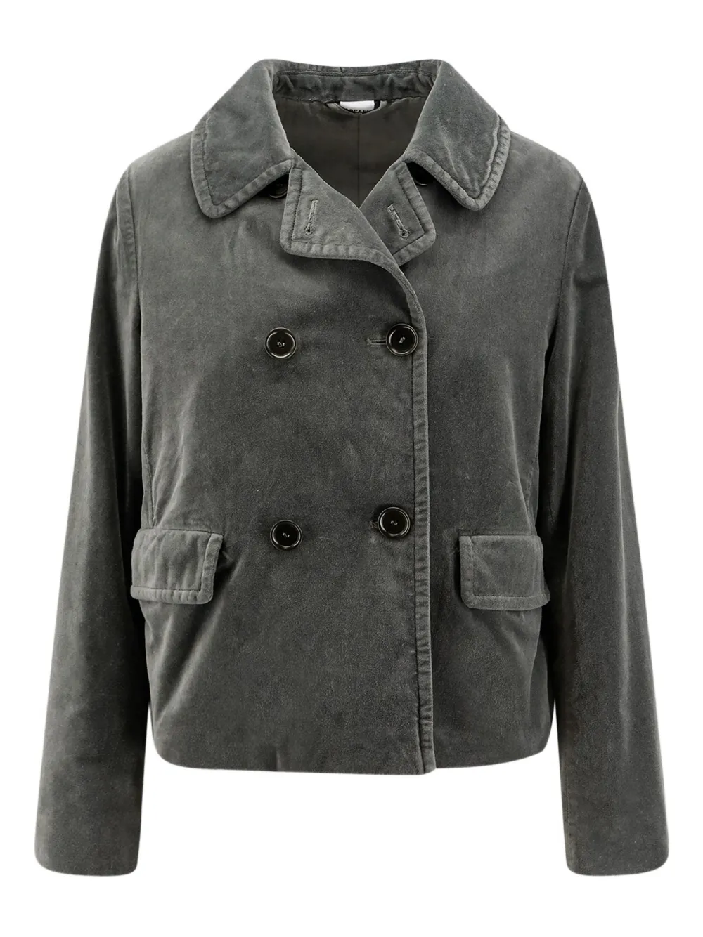 

Двубортный хлопковый пиджак Aspesi, серый