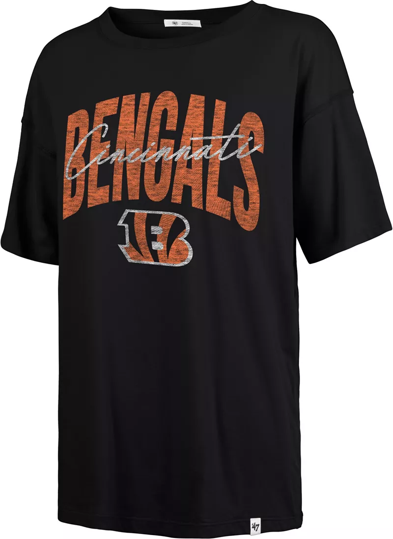 

Женская свободная черная футболка Sadie '47 Cincinnati Bengals Sadie
