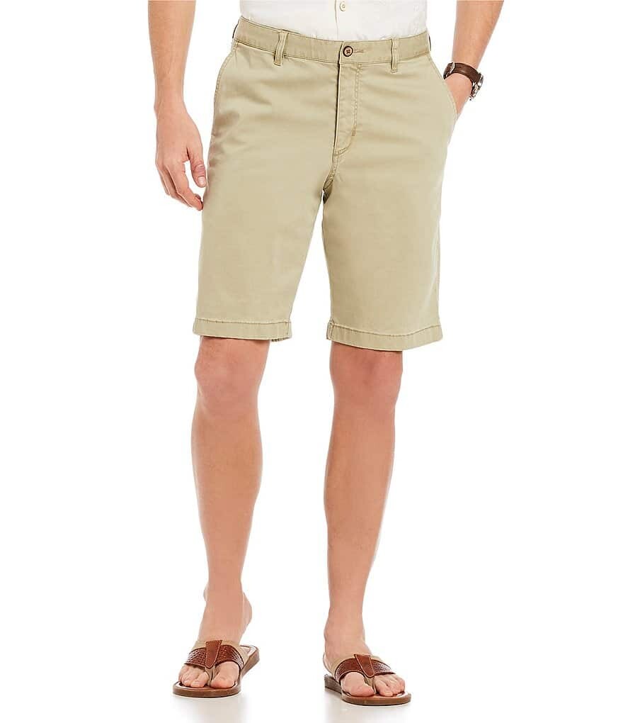 

Tommy Bahama, эластичный атлас прямого кроя с плоской передней частью, 10 Боракайские шорты по внутреннему шву, бежевый