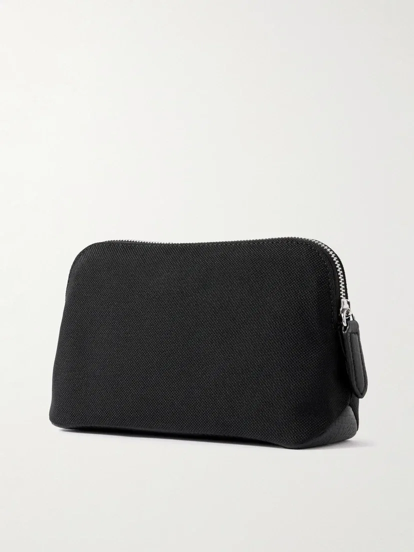 Клатч Norton из парусины с отделкой из кожи Smythson, черный — фото 2