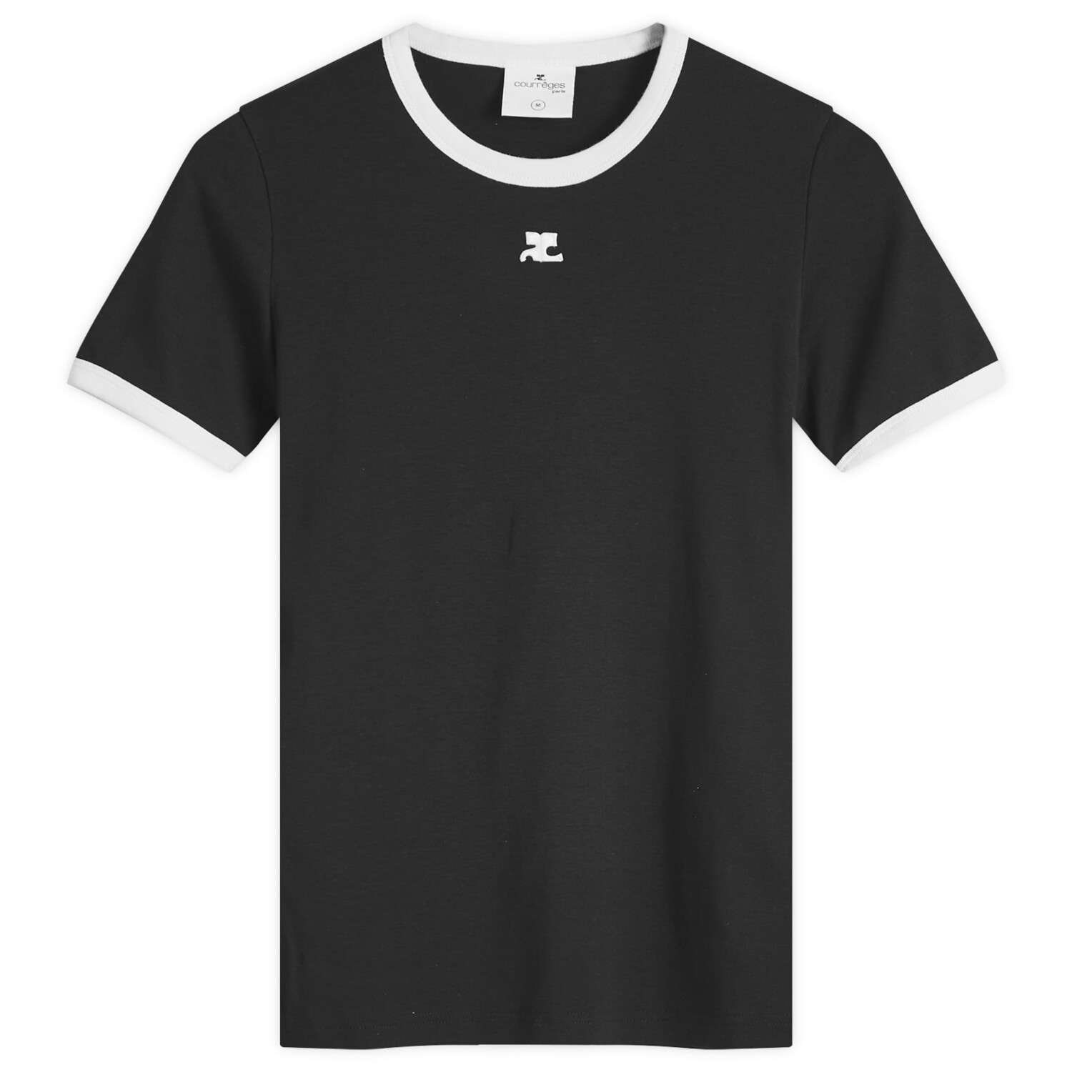 

Футболка Courrèges Signature T-Shirt, цвет Black & Heritage White