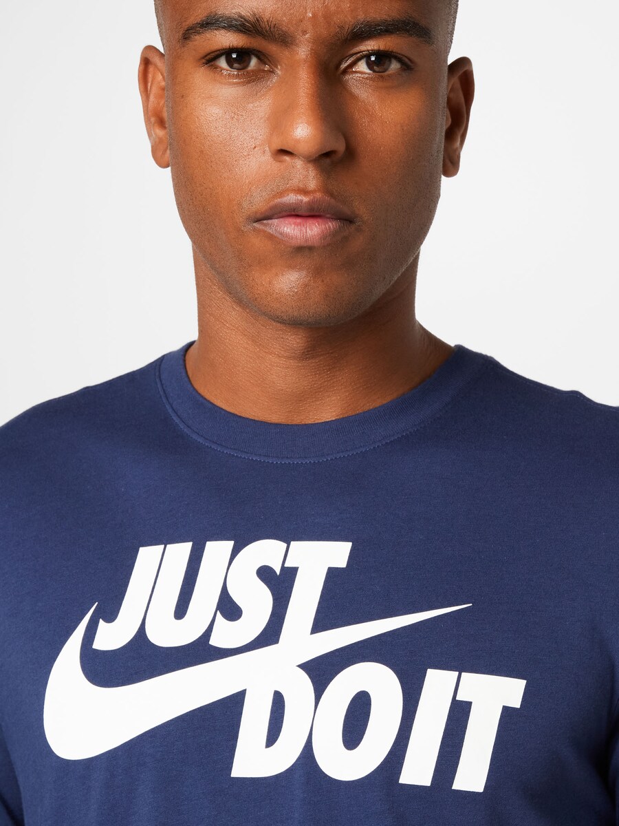 Классическая футболка Nike Sportswear Regular fit Shirt Swoosh, темно-синий — фото 3