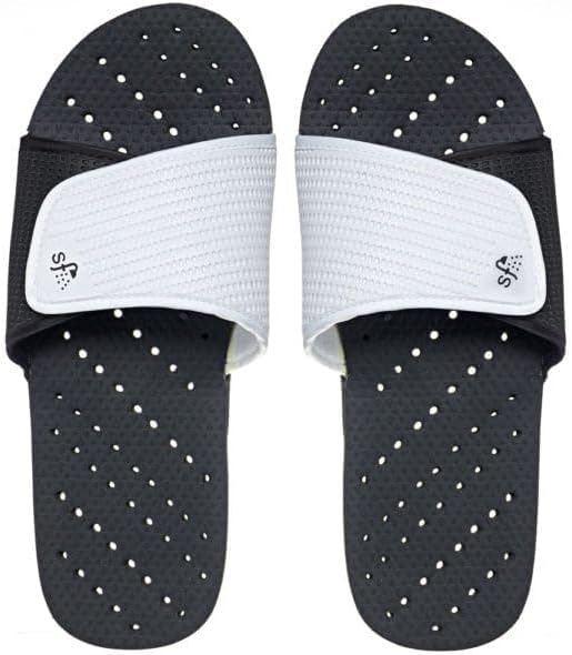 

Мужские шлепанцы Showaflops - Быстро сохнущая подошва - Регулируемые - Противоскользящие для душа, белый/черный