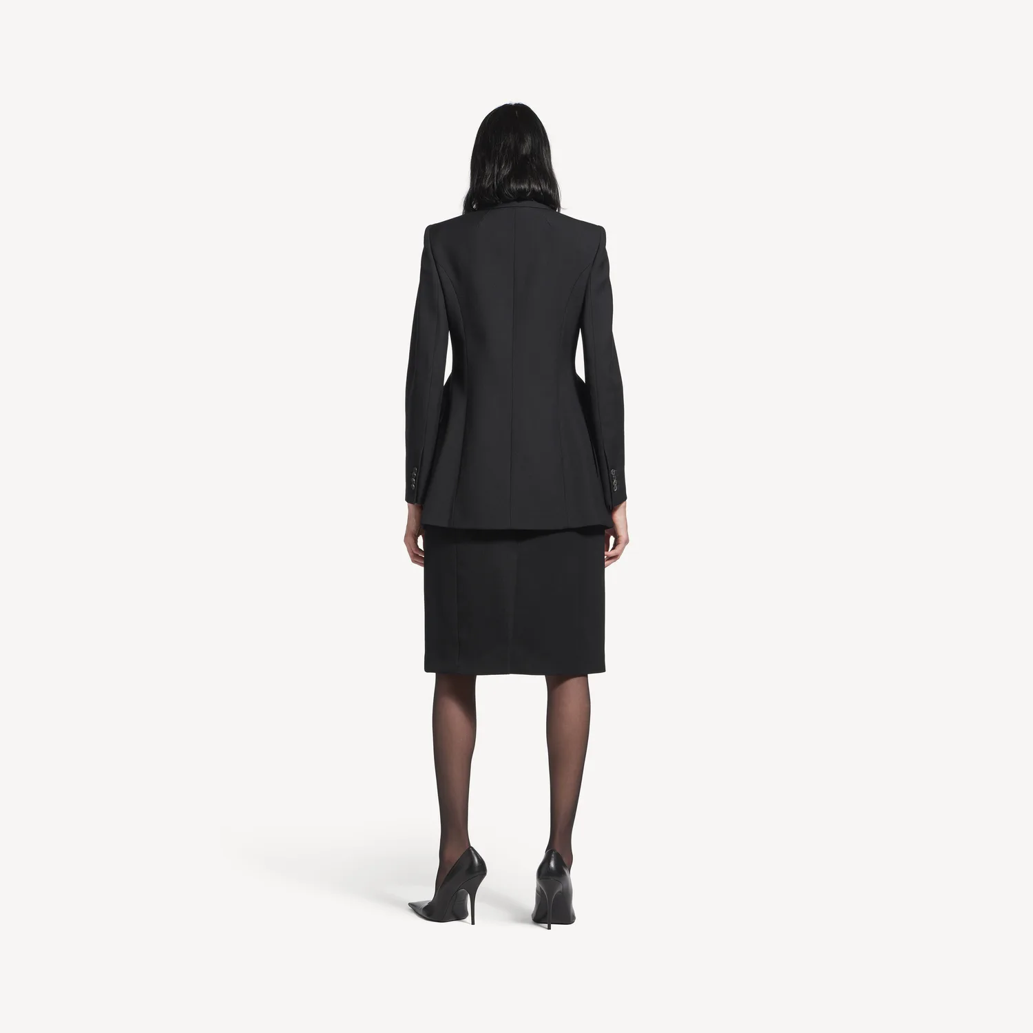 BALENCIAGA Женский жакет Hourglass черного цвета — фото 4