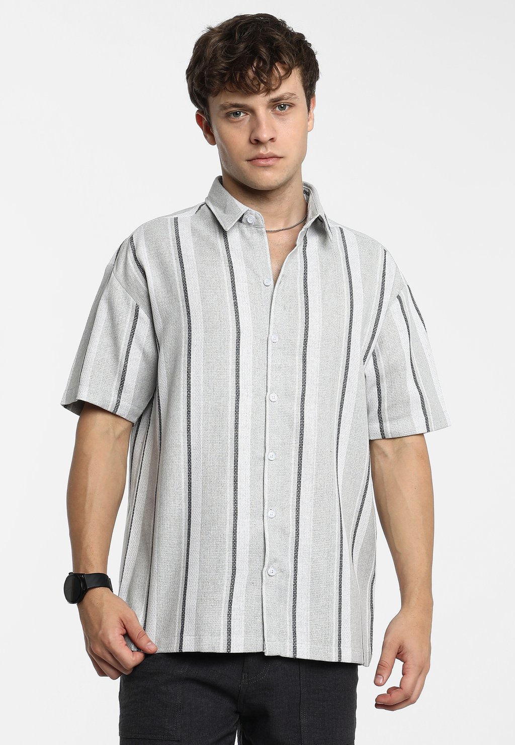 

Рубашка CASUAL EDWIN Instafab, серый