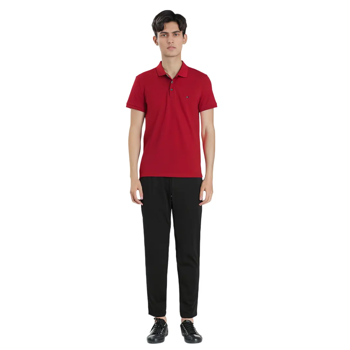 Рубашка поло серии 1985 года, мужская, малиновая, XLG Tommy Hilfiger, цвет Crimson XLG — фото 4