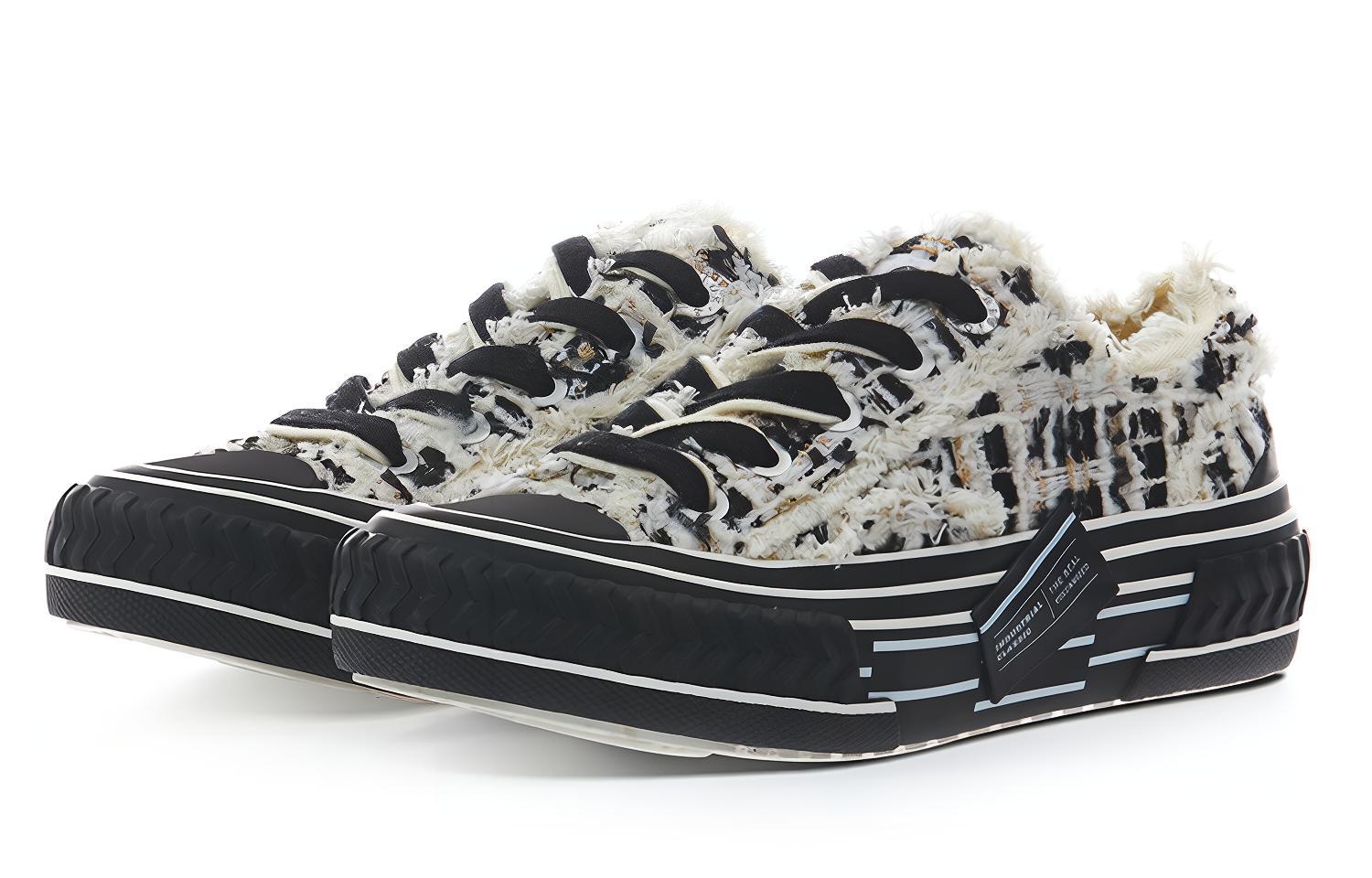 Вьеннетта Твид Кроссовки Unisex Low Top Белый/Золотой Эксельсиор, Блэк Шугар — фото 2
