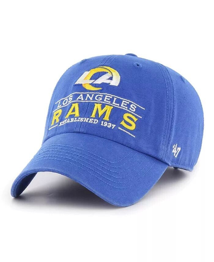 

Мужская регулируемая шапка Royal Los Angeles Rams Vernon Clean Up '47 Brand