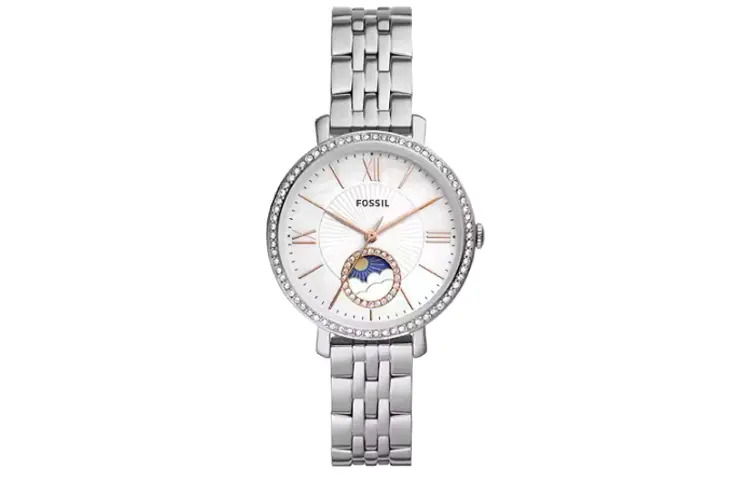 

FOSSIL Часы Wrist Watch Quartz Movement Stainless Steel Strap 36mm White Dial Women's Watch, White Dial