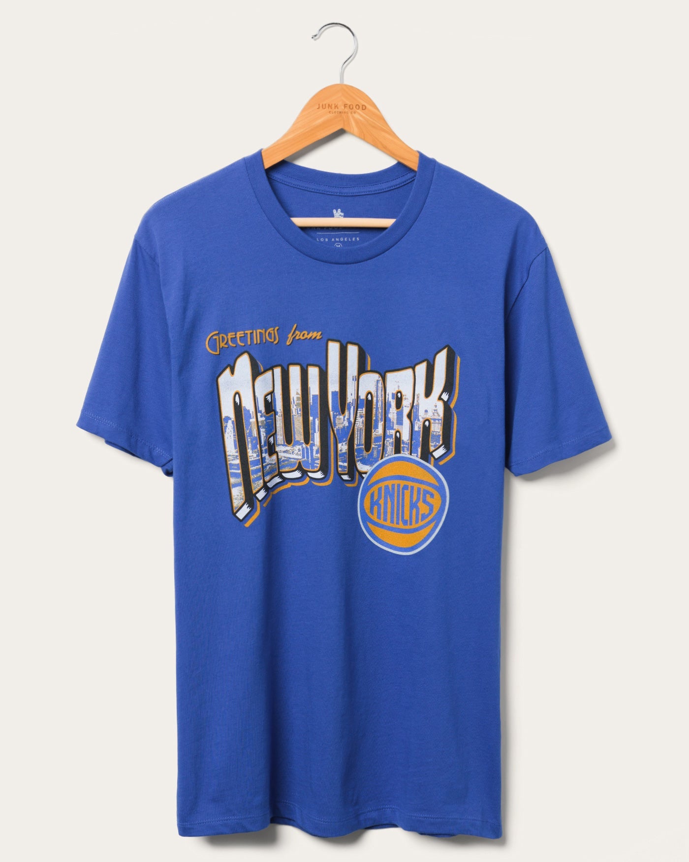 

Футболка с открыткой NBA Knicks Junk Food Clothing, цвет liberty