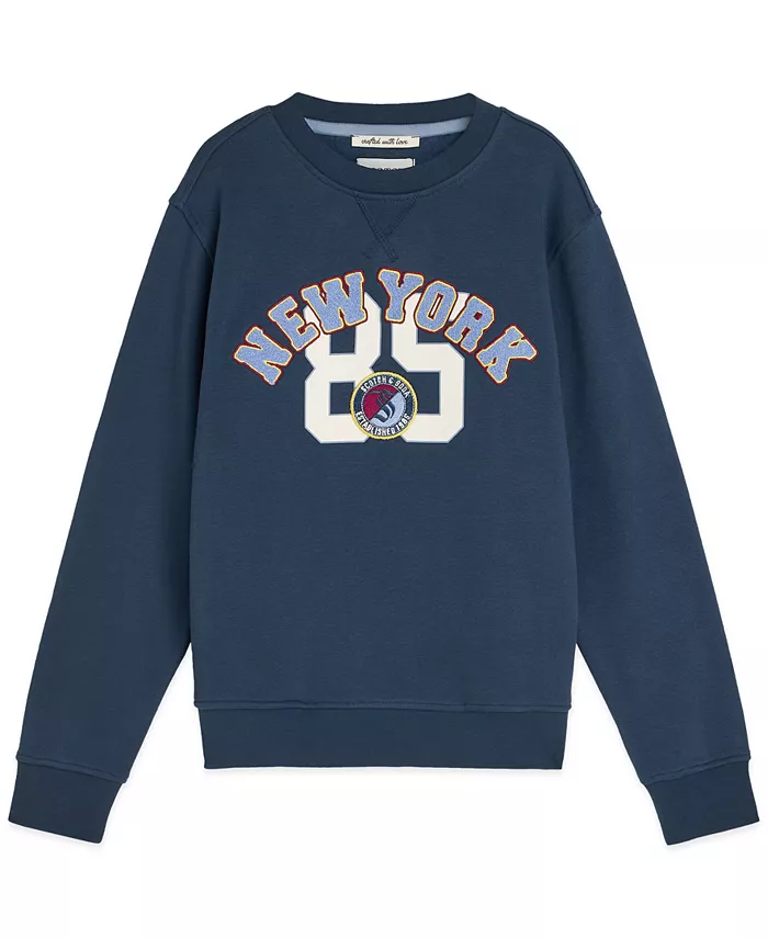 

Графический свитшот для мальчиков 8-16 лет Scotch & Soda, синий